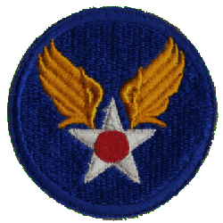 Image of 341st Bomb Group insignia as cloth shoulder patch, in colors of red, white, blue.