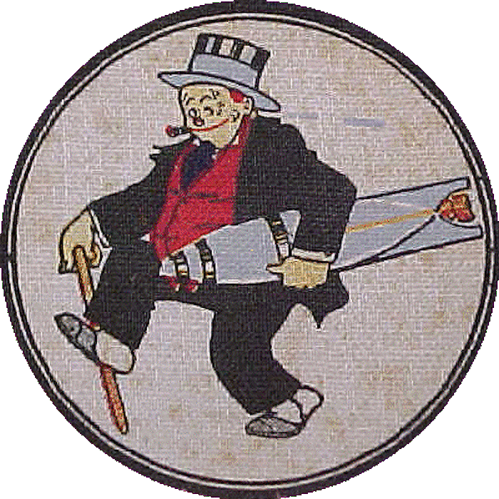 Image of 341st Bomb Group insignia as cloth shoulder patch, in colors of red, white, blue.